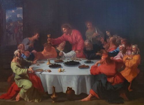 oeuvre de thomas blanchet - la cène - huile sur toile