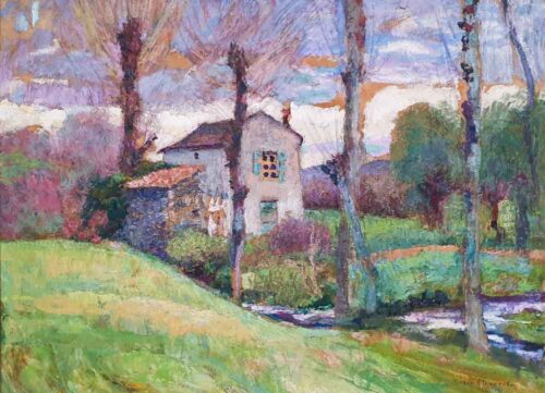 oeuvre de victor charreton - entre deux averses - huile sur toile
