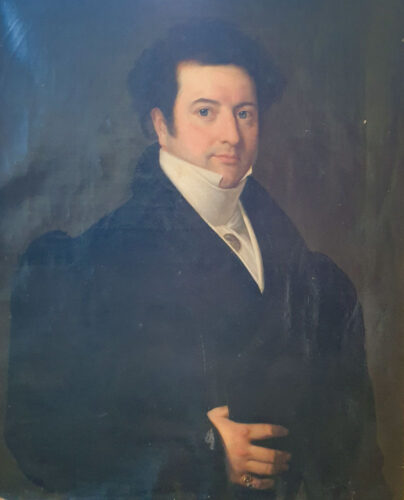 oeuvre de sébastien melchior cornu - portrait d’homme - huile sur toile