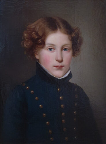 oeuvre de jean-marie jacomin - portrait de jeune garçon - huile sur toile