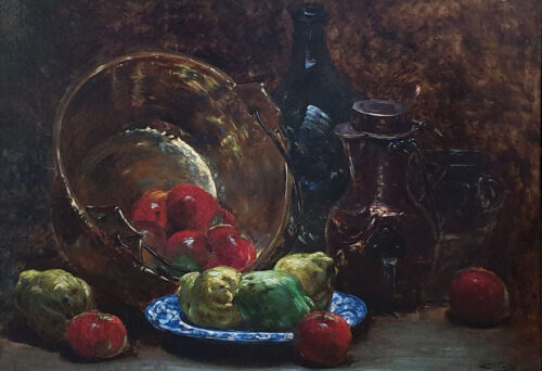 oeuvre de charles jung - grande nature morte - huile sur toile