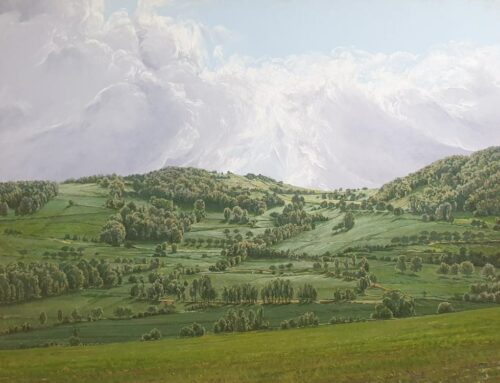 oeuvre de hubert munier - saint marcel, l’éclairé - huile sur toile