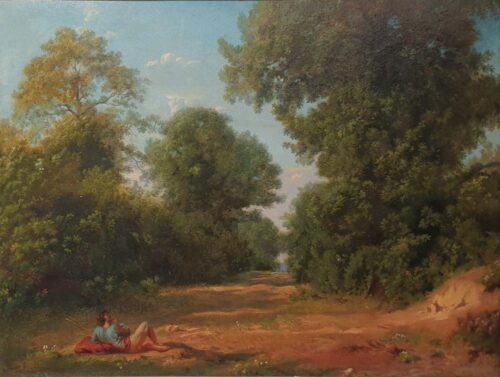 oeuvre de paul flandrin - paysage - huile sur toile