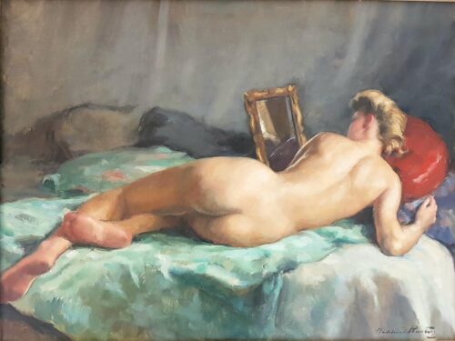 oeuvre de madeleine plantey - nu - huile sur toile