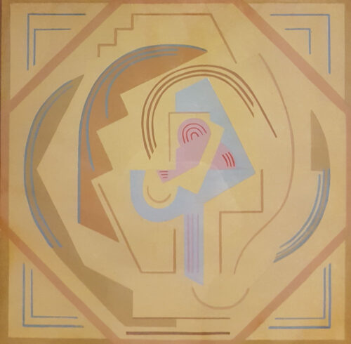 oeuvre de robert pouyaud - composition - gouache sur papier