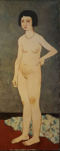 oeuvre de henri vieilly - grand nu féminin - huile sur toile