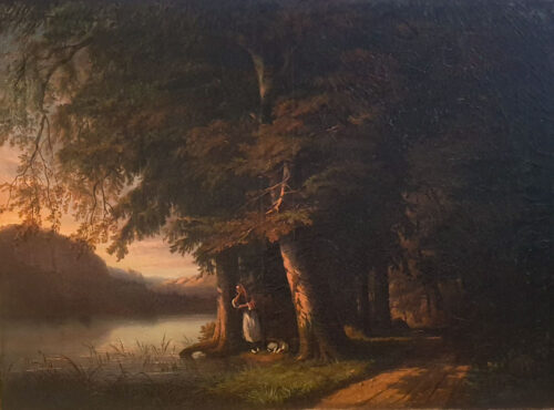 oeuvre de antony viot - paysage romantique - huile sur toile