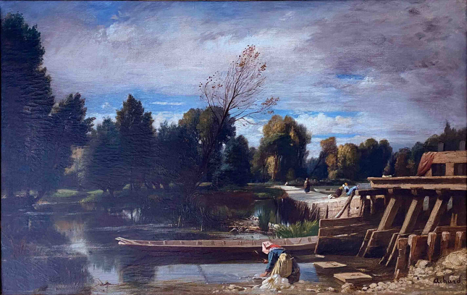 Les lavandières près de la rivière