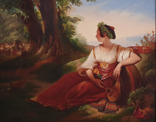 oeuvre de claude bonnefond - l’attente - huile sur toile