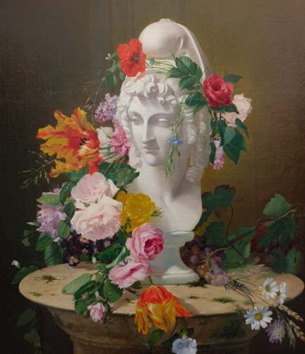 oeuvre de marc bruyas - fleurs républicaines - huile sur toile