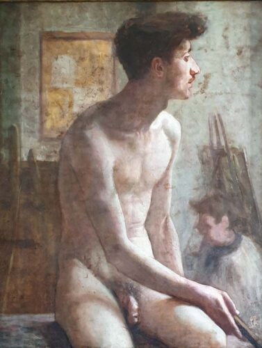 oeuvre de louis appian - étude de nu - huile sur toile