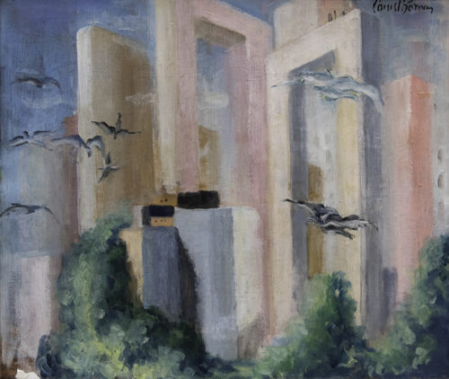 oeuvre de louis thomas - buildings - huile sur toile