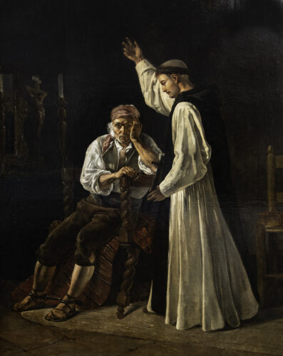 oeuvre de pharamond blanchard - le condamné - huile sur panneau