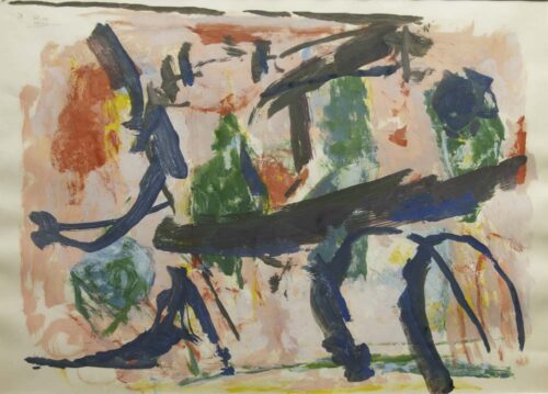oeuvre de jean chevalier - étude - gouache sur carton