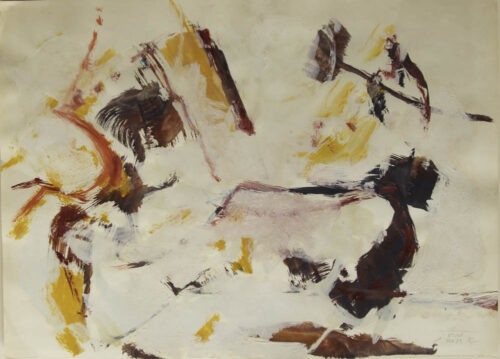 oeuvre de jean chevalier - étude - gouache et acrylique sur papier