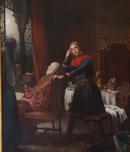 oeuvre de françois biard - l’alchimiste - huile sur toile
