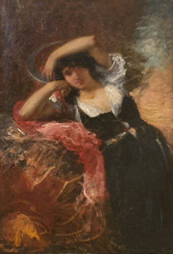 oeuvre de joanny chatigny - la moissonneuse - huile sur toile
