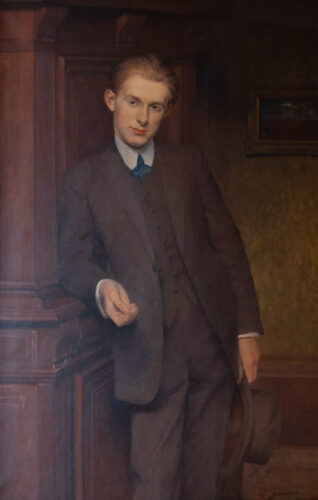 oeuvre de léon garraud - portrait de jeune homme - huile sur toile