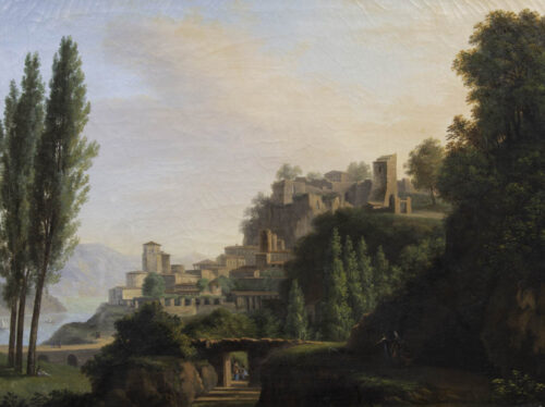 oeuvre de jean-michel grobon - vue du val de saône - huile sur toile