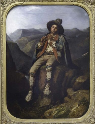 oeuvre de claudius jacquand - berger des abruzzes - huile sur toile