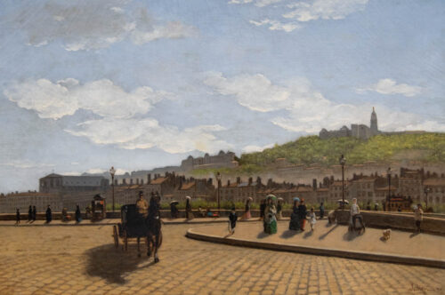 oeuvre de antoine jubien - le pont nemours - huile sur toile