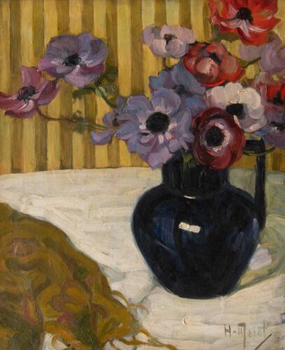 oeuvre de henriette morel - fleurs - huile sur toile