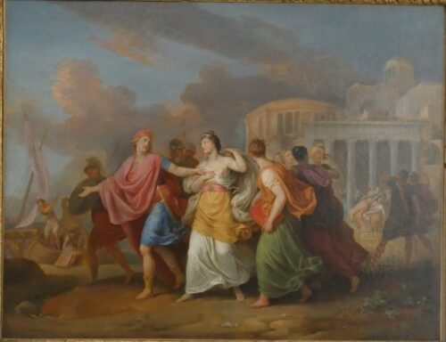 oeuvre de laurent pécheux - l’enlèvement d’hélène - huile sur toile