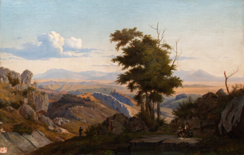 oeuvre de antoine ponthus-cinier - la vallée de subiaco - huile sur toile
