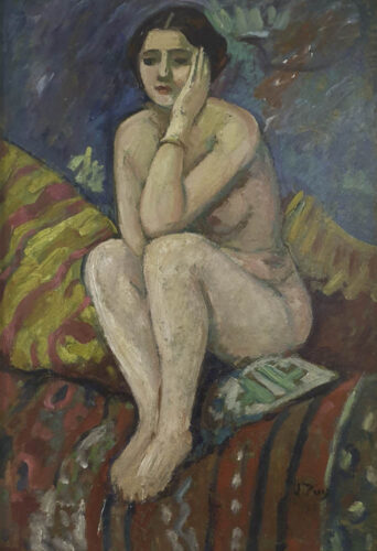 oeuvre de jean puy - la petite italienne - huile sur papier