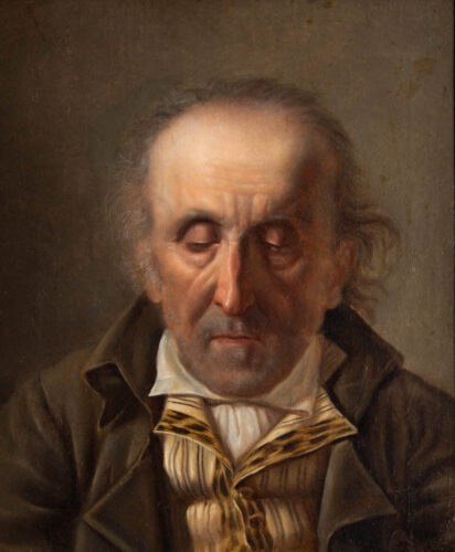 oeuvre de fabien van risambourg - portrait du père de l’artiste - huile sur toile