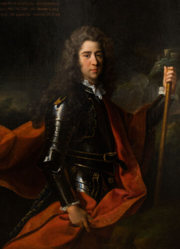 oeuvre de joseph vivien - jacques le menestrel des granges, colonel du reg du beaujolois - huile sur toile