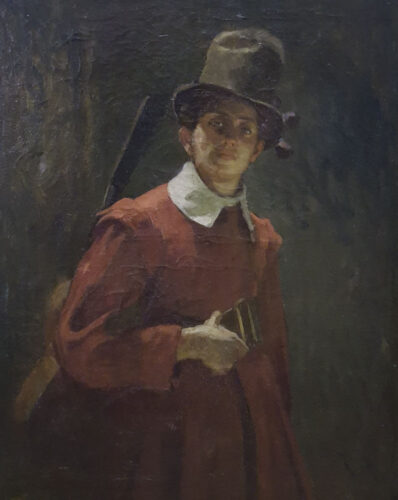 oeuvre de antoine vollon - le musicien - huile sur toile