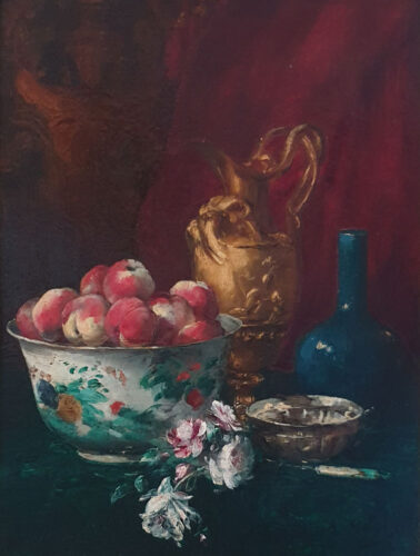 oeuvre de antoine vollon - nature morte - huile sur bois