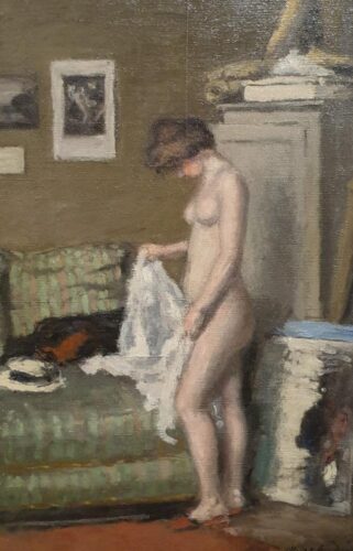 oeuvre de albert andré - nu dans l’atelier - huile sur toile