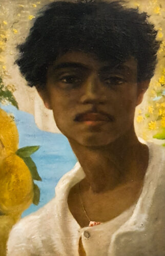 oeuvre de anonyme - porteur d’eau napolitain - huile sur toile