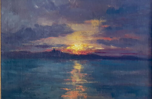 oeuvre de adolphe appian - coucher de soleil - huile sur toile