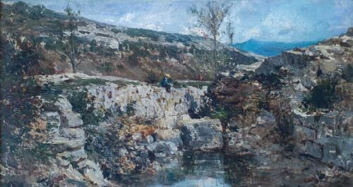 oeuvre de adolphe appian - environ de virieux - huile sur toile