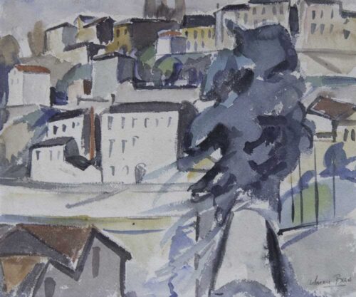 oeuvre de adrien bas - la croix-rousse - aquarelle sur papier