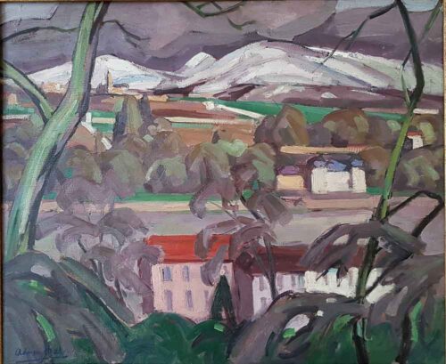 oeuvre de adrien bas - dernière neige - huile sur panneau