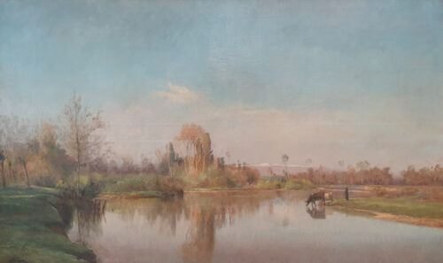 oeuvre de charles beauverie - paysage de lignon - huile sur toile