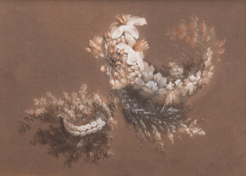 oeuvre de antoine berjon - fleurs - pierre noire sur papier