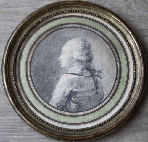 oeuvre de antoine berjon - portrait d’homme de profil - crayon noir sur papier