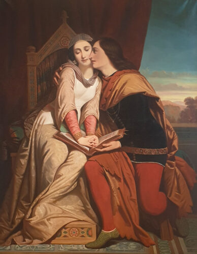 oeuvre de victor bolley - paolo et francesca - huile sur toile