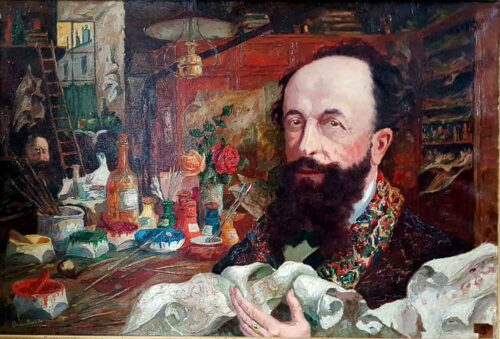oeuvre de eugène brouillard - autoportrait - huile sur toile