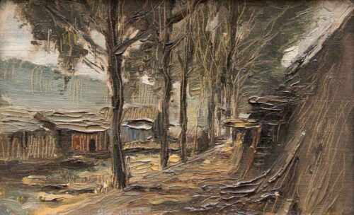 oeuvre de eugène brouillard - quai de saône - huile sur toile