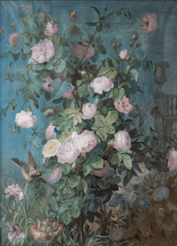 oeuvre de jean-françois bony - fleurs - gouache sur papier