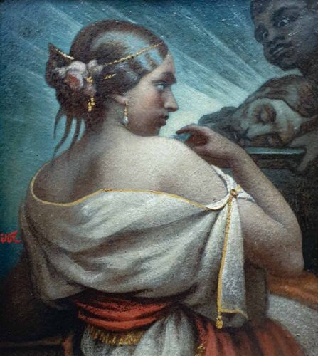 oeuvre de jean-baptiste frenet - salomé et la tête de jean baptiste - huile sur toile