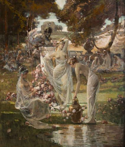 oeuvre de david-eugène girin - flore - huile sur toile