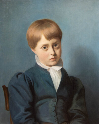 oeuvre de hippolyte flandrin - portrait de jeune garçon - huile sur toile