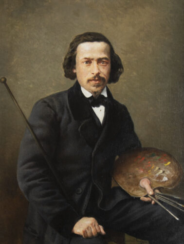 oeuvre de théodore levigne - portrait de joseph baile - huile sur toile